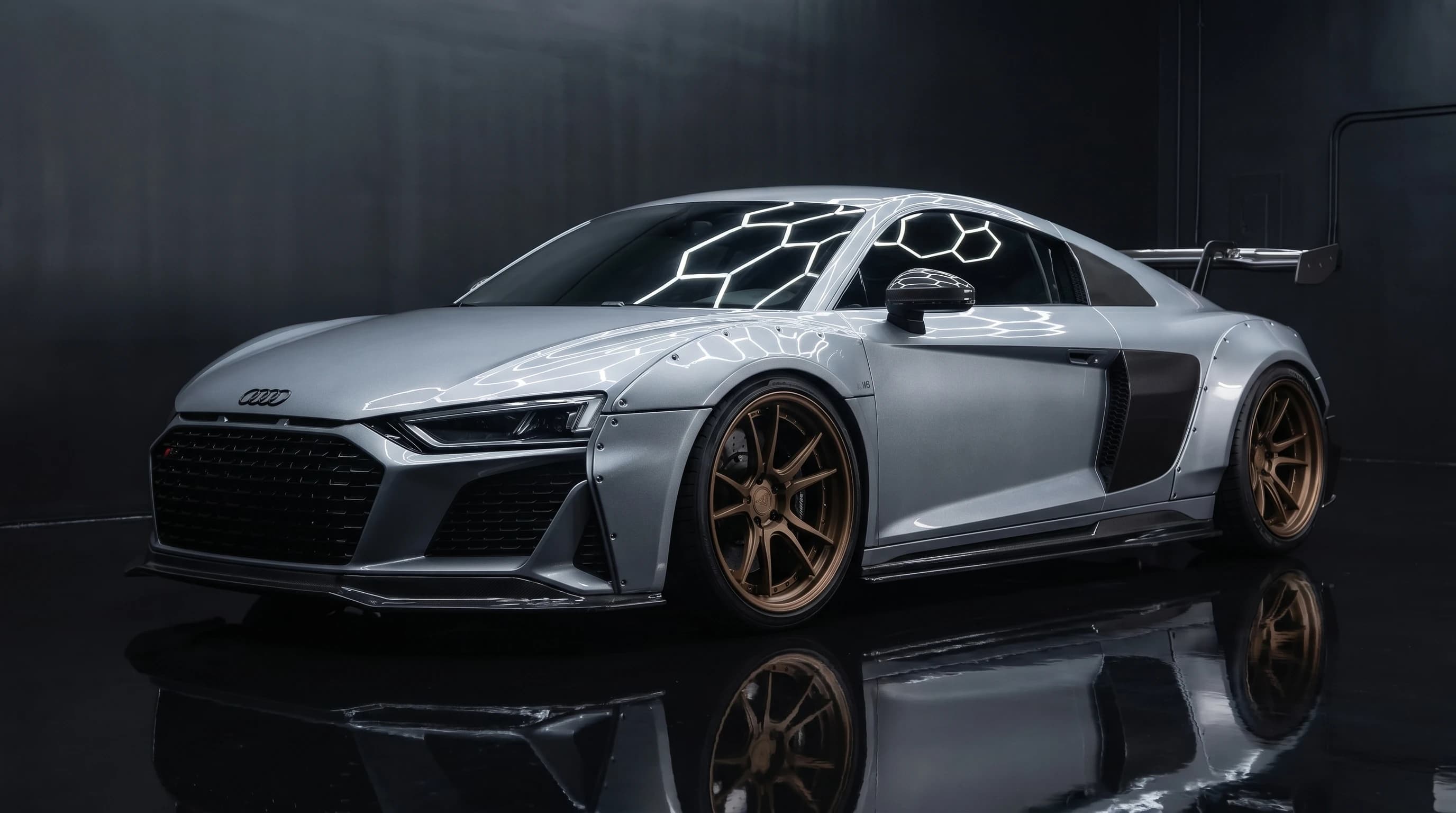 Audi R8 with Liberty Walk kit